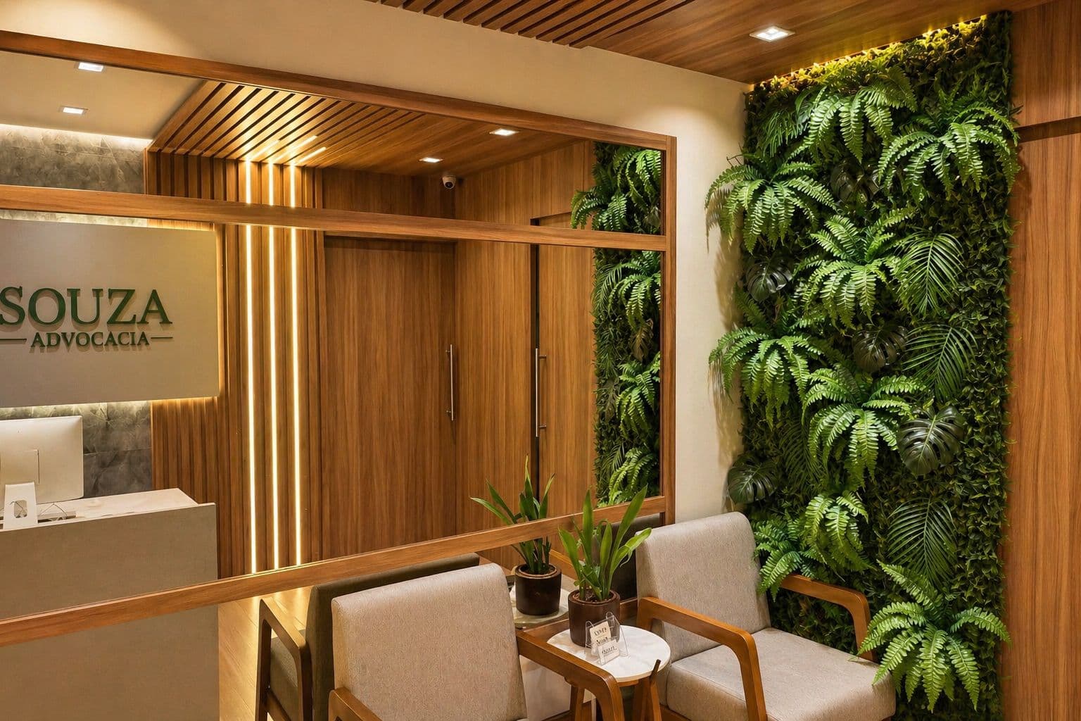 Ambiente interno da unidade Santos da Souza Advocacia